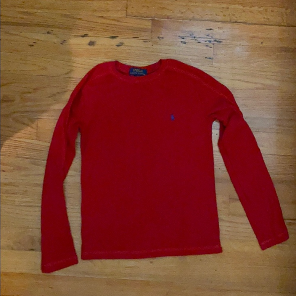 Boys size 8 polo long sleeve thermal